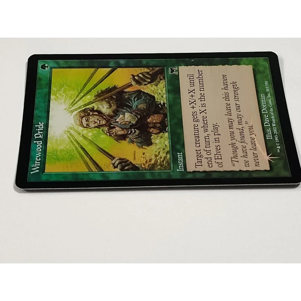 MTG Wirewood Pride‎ FOIL Onslaught Green FOREST Magic Gathering Card BG.1WAA2029